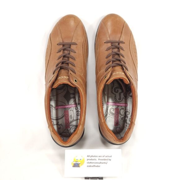 Ecco Leather Casual Lace Up Outdoor Sneaker Shoe Womens Size 9.5 40 Brown - Picture 6 of 9